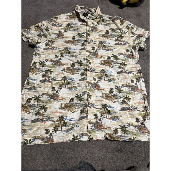 Lee Other - Lee Shirt Mens XXL Island‎ Scenes AOP Short Sleeves Classic Fit Button Up NWOT